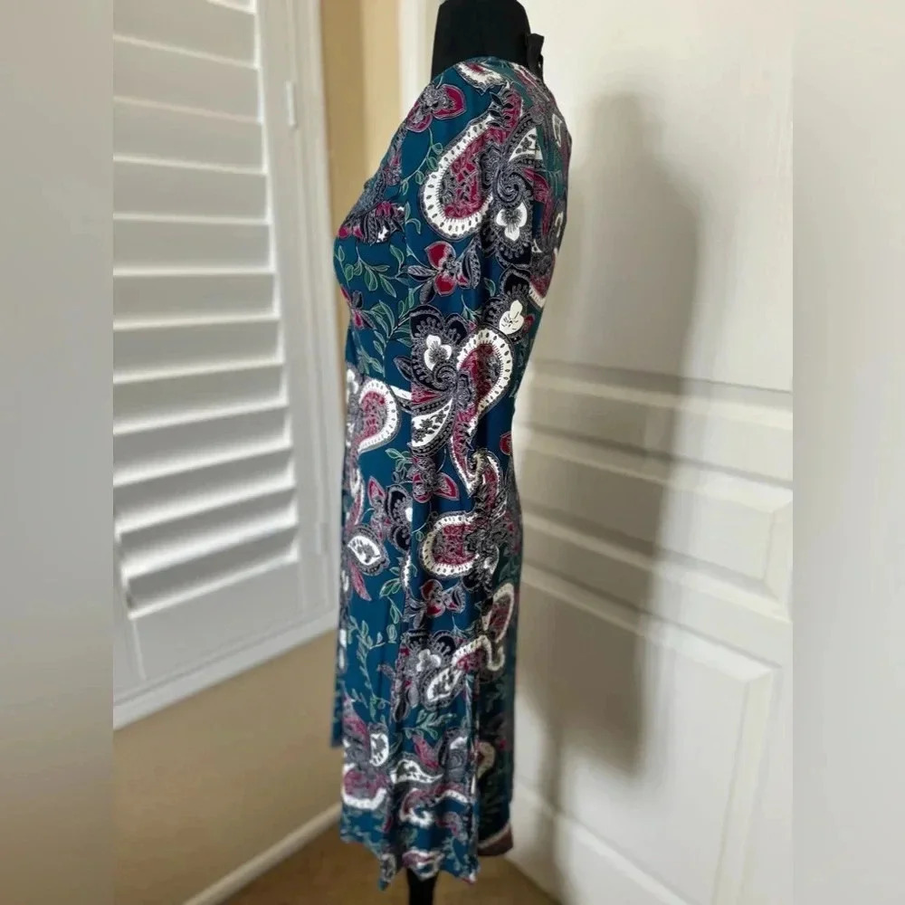 NWT | Ella Moon | Boho Long Sleeve Ruched Dress - Size S - Picture 3 of 8